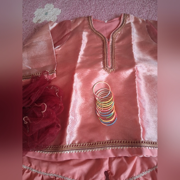 Kids 3 piece stitched gharara dress - Picture 9 of 10